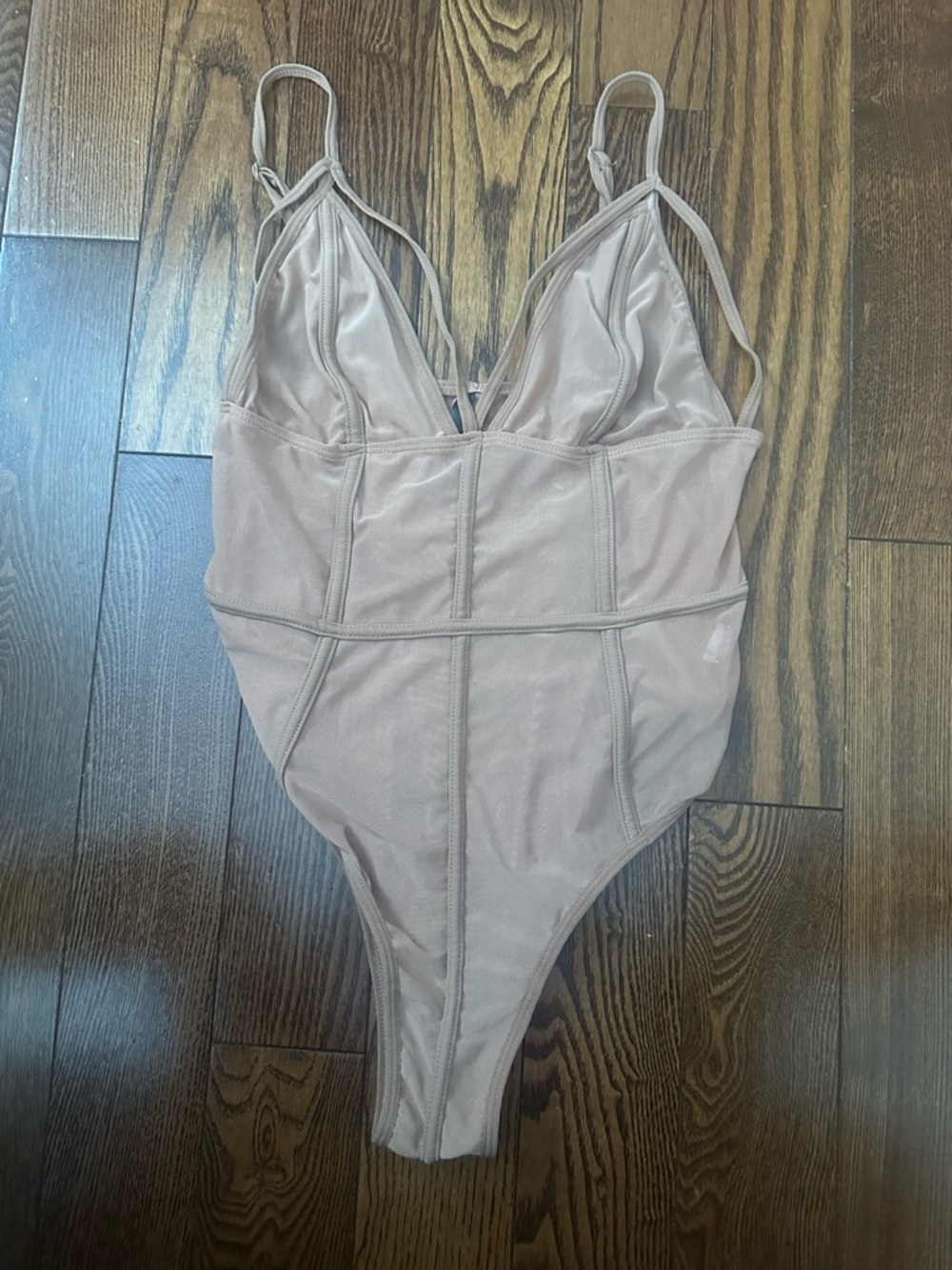Women’s Blush Pink Bodysuit with Thin Straps